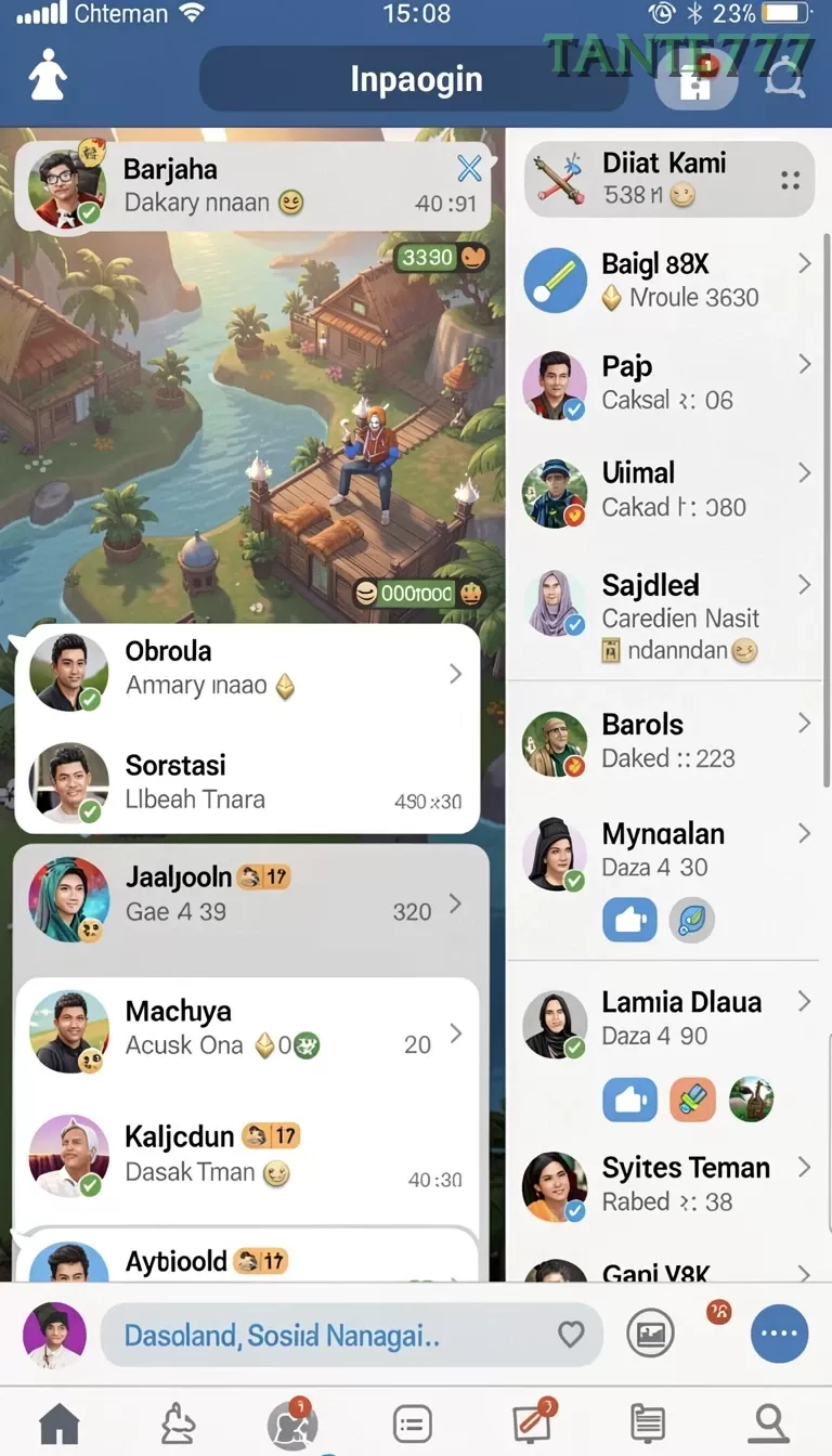 Cuplikan layar QQSLOT — menu navigasi